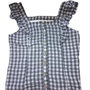 Maurices Black and White Checkered Blouse